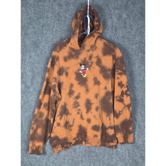 H&M Other - H&M Disney Mickey‎ Mouse Tie Dye Hoodie Relaxed Fit Mens Large Brown Animation